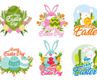 Happy Easter Sticker with Detailed Concept