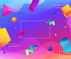 Colorful Gradient 3D Geometric Template Background