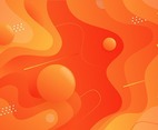 Colorful Orange Background with Abstract Fluid Shape