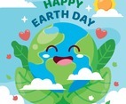 Happy Earth Day in Flat Design