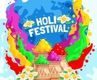 Colorful Holi Festival Background