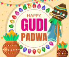 Happy Gudi Padwa Illustration