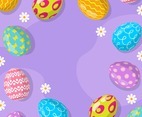 Easter Eggs Background in Flat Design