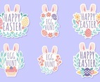 Easter Sticker with Floral Decoration Collection