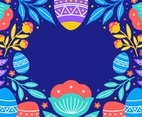 Easter Background in Colorful Flower and Foliage