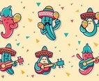 Cinco De Mayo Doodles Character Collection