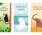 Earth's Day Awareness Banner Set