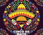 Cinco De Mayo with Colorful Background