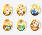 Happy Easter Day Bunny Sticker