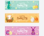 Happy Easter Day Banner Set