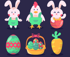 Easter icon set collections