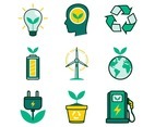 Green Technology Eco Icons Collection