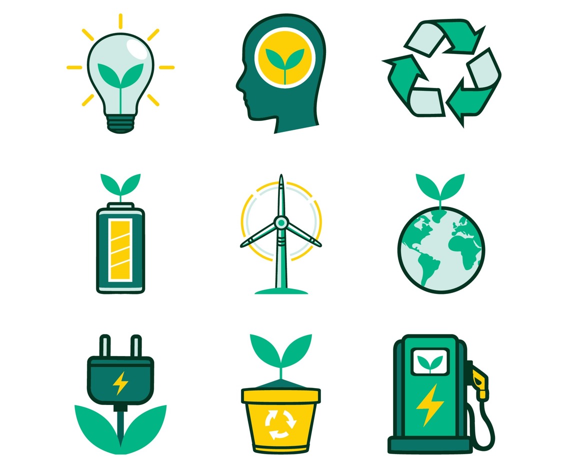 Green Technology Eco Icons Collection