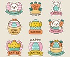 Cute Easter Day Sticker Set
