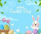 Easter Background with Easter Bunny