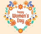 Women's day Background with Colorful Flowers