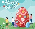 Happy Easter with Eggs Painting Activities