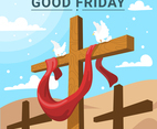 Good Friday Background in Flat Design