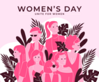 Monochrome Women's Day Diversity Concept in Pink