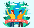 Save The Planet Design Concept