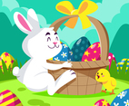 A Bunny Hug A Basket Full of Eggs