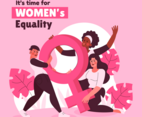 Women's Equality Concept in Pink Color