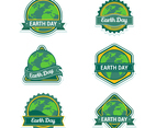 Earth Day Badge Style Sticker Design