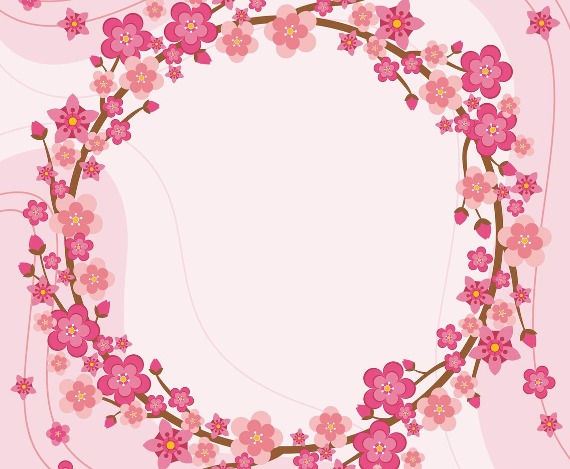 Cherry Blossom with Pink Background