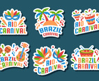 Colorful Rio Carnival Stickers