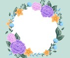 Floral Background in Flat Design Style