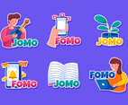 FOMO and JOMO Stickers