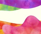 Watercolor Background In Colorful Abstract Shapes