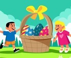 Happy Children Celebrating Easter