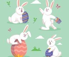 Easter Rabbit Character Set