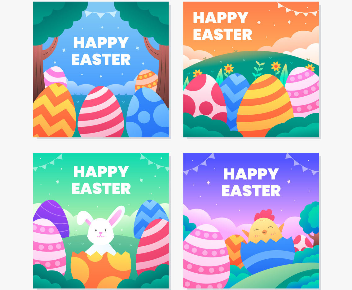 Happy Easter Social Media Template