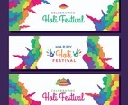 Celebrating Holi Festival Banner