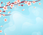 Realistic Cherry Blossom Background