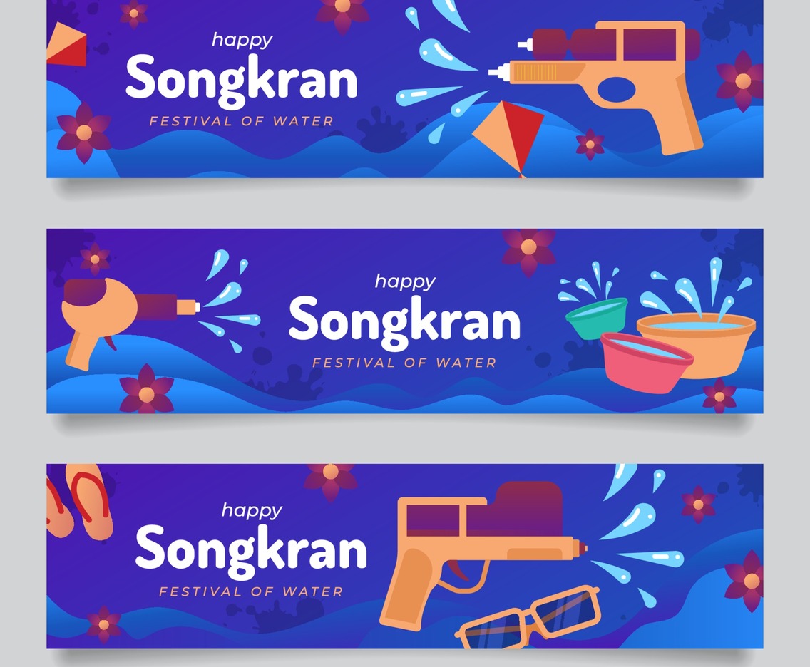 Songkran Banner Collection