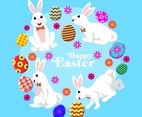 Set of Rabbit Character in several pose for Easter Day
