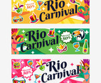 Set of Rio Carnival Banners