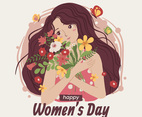 Women Bring Flowers on Women's Day