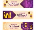 Elegant Eid Mubarak Marketing Tools Banner Set