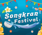 Songkran Water Splashing Festival Background