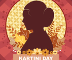 Kartini Day with Silhouette Background