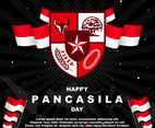 Happy Pancasila Day with Black Background
