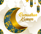 Ramadan Kareem with Crescent Moon Concept