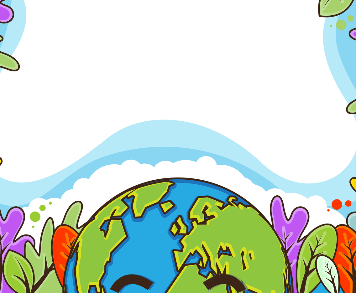 Flat Illustration of Earth Day Background Frame