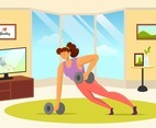 Home Gym with Guides From Television