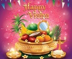 Happy Vishu Concept with Very Beautiful Ornaments