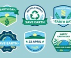 Earth Day Awareness Badges Collection